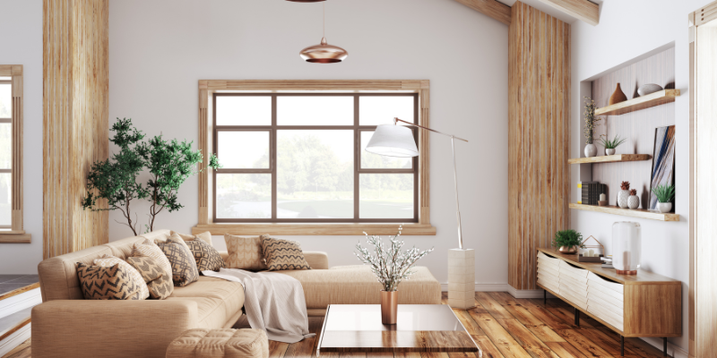  modern interior of living room 3d rendering 