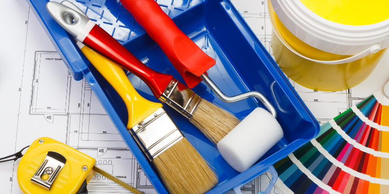  Painting equipment for house interior 