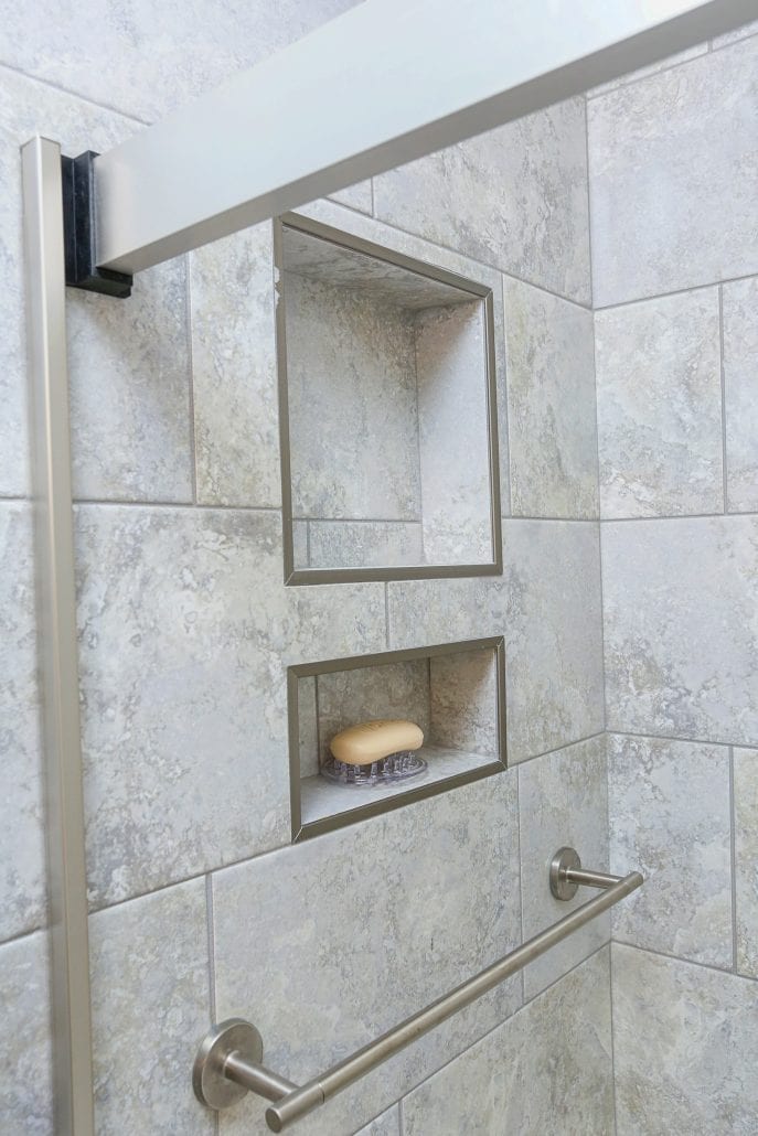 updated shower recessed soap container