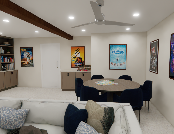 Multi-purpose Basement Design Renderings