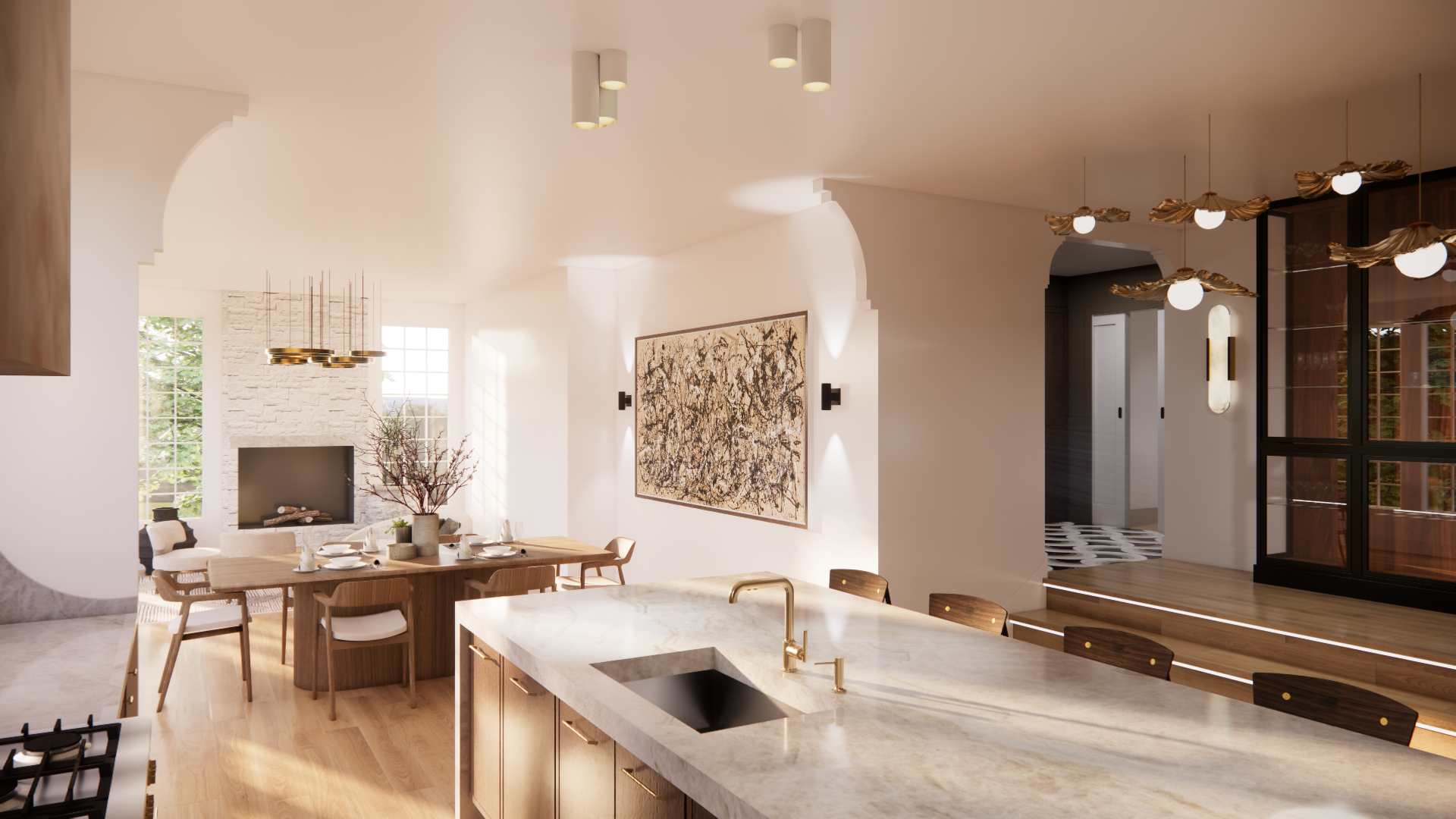 Lake Boone Kitchen Renderings